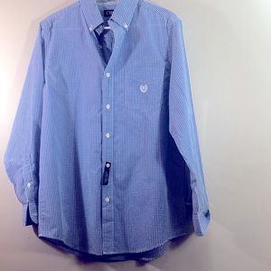 New Chaps Blue long-sleeve button-up shirt Size S